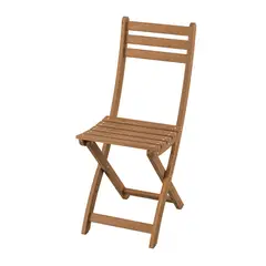 IKEA - ASKHOLMEN Silla para terraza, plegable café oscuro