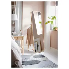 IKEA - Espejo de pie IKORNNES, fresno, 52x167 cm