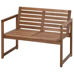 IKEA - NÄMMARÖ Banca con respaldo para exterior, café