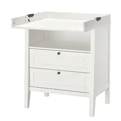 IKEA - SUNDVIK Mudador/cómoda, blanco, 78x79x99 cm