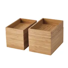 IKEA - DRAGAN Cajas de baño, set de 4, bambú