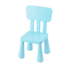 IKEA - MAMMUT Silla infantil, interior/exterior/azul costeño