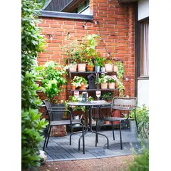 IKEA - Mesa para terraza LÄCKÖ, gris, 70 cm