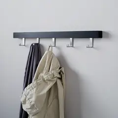 IKEA - TJUSIG Perchero de puerta/pared, negro, 60 cm