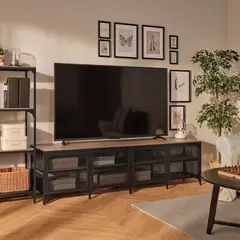 IKEA - FJÄLLBO Rack de TV, negro, 198x45x54 cm