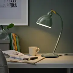 IKEA - Lámpara de escritorio RÖDFLIK, menta grisáceo