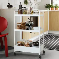 IKEA - Carro NISSAFORS, blanco, 50.5x30x83 cm