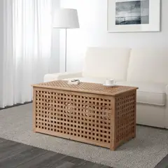 IKEA - Mesa con almacenaje HOL, acacia, 98x50 cm
