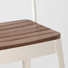 IKEA - Silla para terraza NORRMANSÖ, interior/exterior beige/acacia
