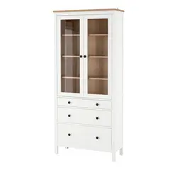 IKEA - HEMNES vitrina 90x197 tinte blanco/sepia
