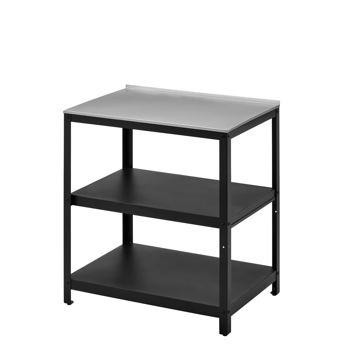 IKEA - Estante para cocina GRILLSKÄR, exterior, negro/acero inoxidable ext, 86x61 cm
