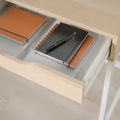 IKEA - Escritorio ALEX, blanco/efecto roble, 100x48 cm