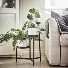 IKEA - OLIVBLAD Soporte para plantas, interior/exterior negro, 58 cm