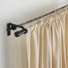 IKEA - HUGAD Barra de cortina, negro, 210-385 cm