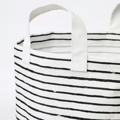 IKEA - KLUNKA Bolsa de ropa sucia, blanco/negro, 60 l