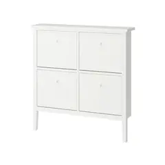 IKEA - GULLABERG Zapatero con 4 compartimentos, blanco, 105x22x107 cm