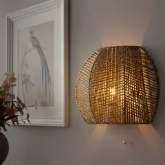 IKEA - MÅNALG Apliqué de pared, junco/hecho a mano