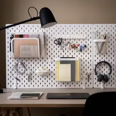 IKEA - SKÅDIS Cestos, set de 3, blanco