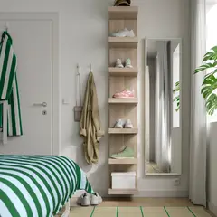IKEA - Estantería de muro LACK, efecto roble tinte blanco, 30x190 cm