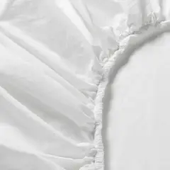 IKEA - Sábana bajera ajustable DVALA, blanco, 140x200 cm