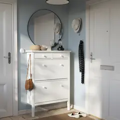 IKEA - Zapatero con 2 compartimientos GULLABERG, blanco, 88x30x122 cm