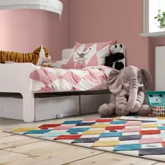 IKEA - BUSENKEL Alfombra, rombo/multicolor, 130x160 cm