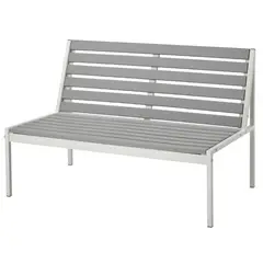 IKEA - JOLPEN Sofá 2 cuerpos de terraza, blanco/gris, 100x59x67 cm