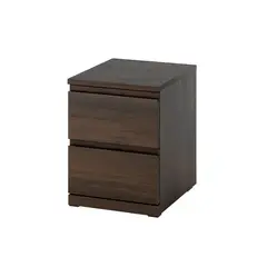 IKEA - STORKLINTA Velador con 2 cajones, café oscuro efecto roble, 40x50x53 cm