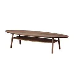 IKEA - STOCKHOLM Mesa de centro, chapa nogal, 180x59 cm