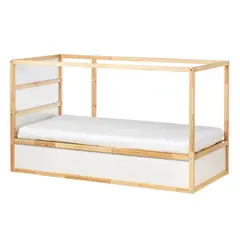 IKEA - KURA Cama reversible, blanco/pino, 90x200 cm