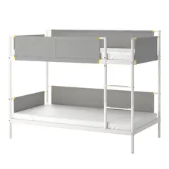 IKEA - VITVAL Estructura de camarote, blanco/gris claro, 90x200 cm