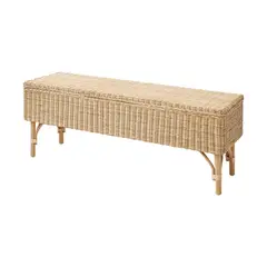 IKEA - TOLKNING Banca con almacenaje, hecho a mano ratán, 120 cm