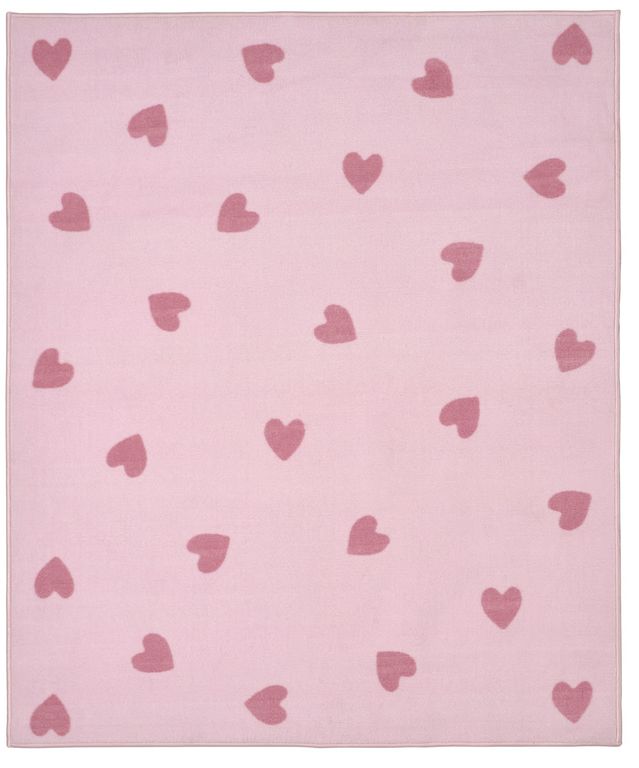 Alfombra rosada con corazones en un tono más oscuro