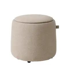 IKEA - JÄRRESTAD Puff, +almacenaje/Tonerud beige oscuro