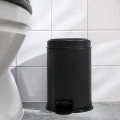 IKEA - Basurero PÄRLSLINKE, negro, 3 l