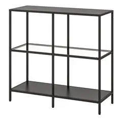 IKEA - VITTSJÖ estante 100x93 negro/vidrio