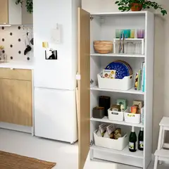 IKEA - KNOXHULT Mueble alto con puerta, efecto roble, 60x31x153 cm