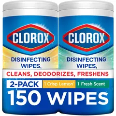 CLOROX - Toallitas Desinfectantes Pack 2x150 und Sin Cloro
