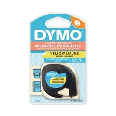 DYMO - Cinta LT Plásticas de Colores 12mm x 4mt Amarillo