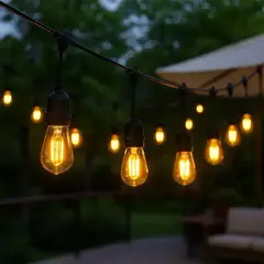 ESTILODOMUS - Guirnalda Luces Led Ampolletas E27 Incluidas 10m Decorativas Luces Cálida