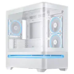 ASUS - Gabinete Prime AP202 ARGB Blanco, mATX, 3x Fan 120mm, USB Tipo C