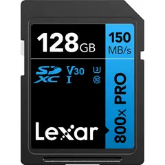 LEXAR - Tarjeta de memoria BLUE Series de alto rendimiento 800x SDHC/SDXC UHS-I de 128GB