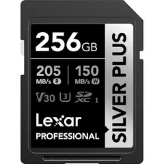 LEXAR - Tarjeta de memoria Professional SILVER PLUS SDXC UHS-I de 256 GB