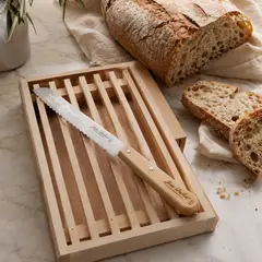 LAGUIOLE - Tabla de pan con cuchillo Jean Dubost