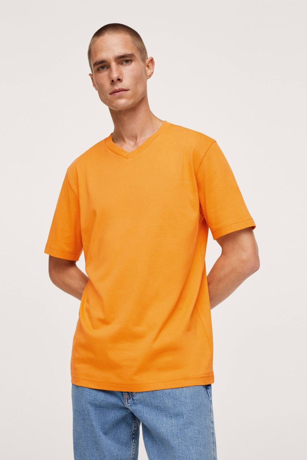 MANGO MAN - Mango Man Polera Básica Algodón Sostenible Hombre