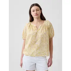 GAP - Blusa Mujer Oversized Amarillo