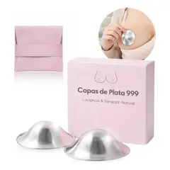 COMPUTECH - Copas De Plata Lactancia 999 Grietas Pezones Alivio Natural Plateado