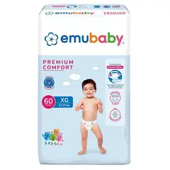 EMUBABY - Pañal Premium Comfort XG - 60 Unidades