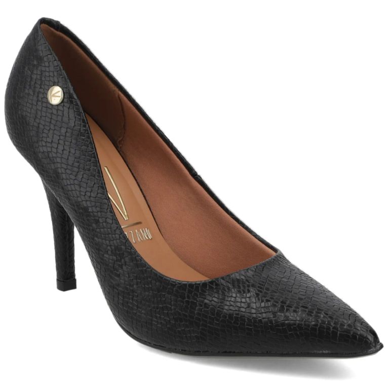 Stiletto Negro Taco Aguja Mujer