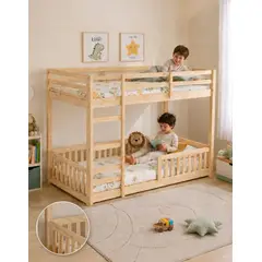 KASITA - Camarote Madera Montessori 1 Plaza Infantil 197x95x150cm